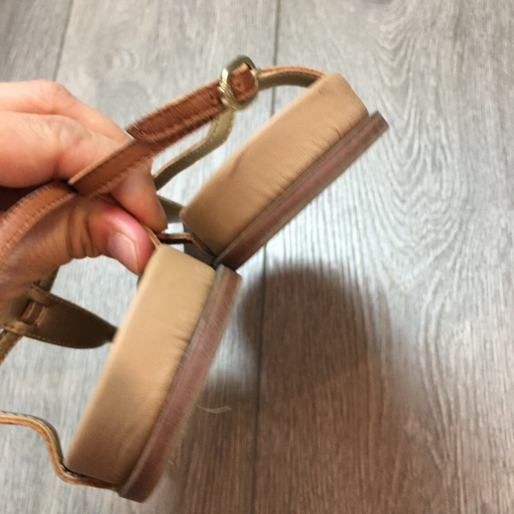 Sam Edelman Thong T-Strap Flat Sandals Little Girls Tan Brown Size 13 - Picture 3 of 7